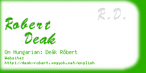 robert deak business card