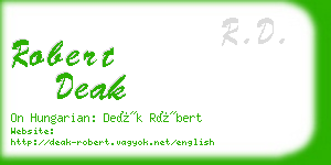 robert deak business card